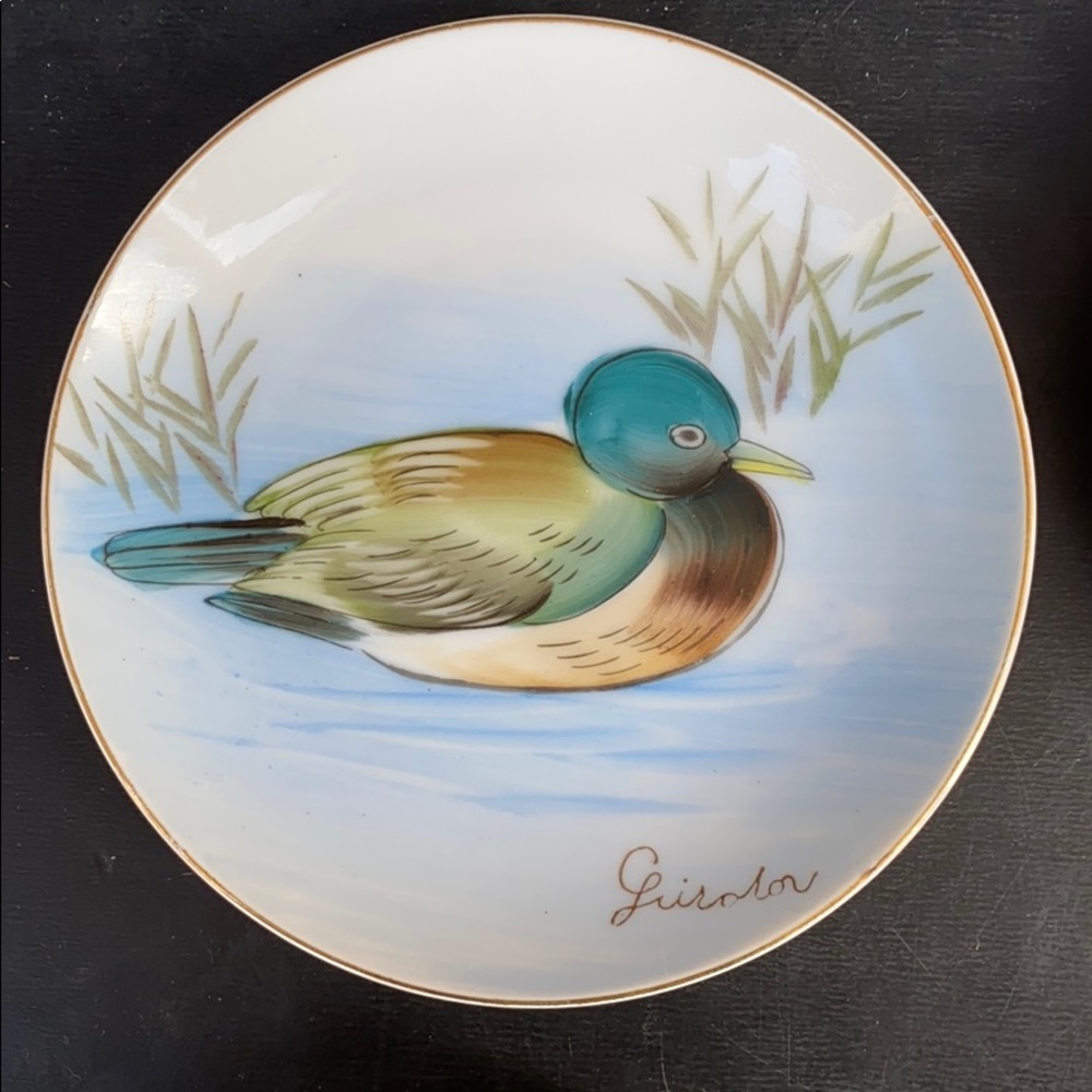Vintage 1960s Hand Painted Bird Plates Japan - Picture 6 of 9